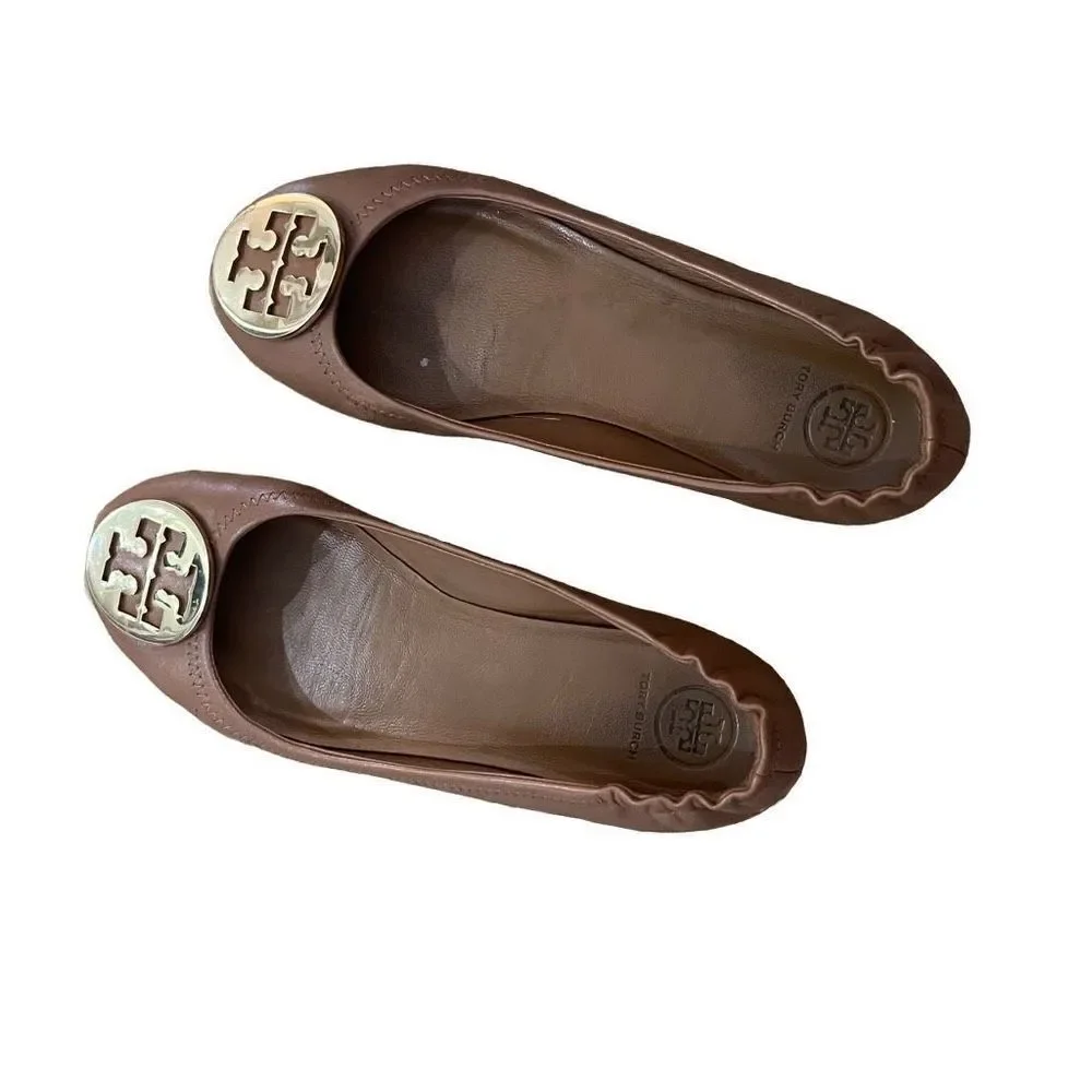 British tan Tory Burch flats size 7.5